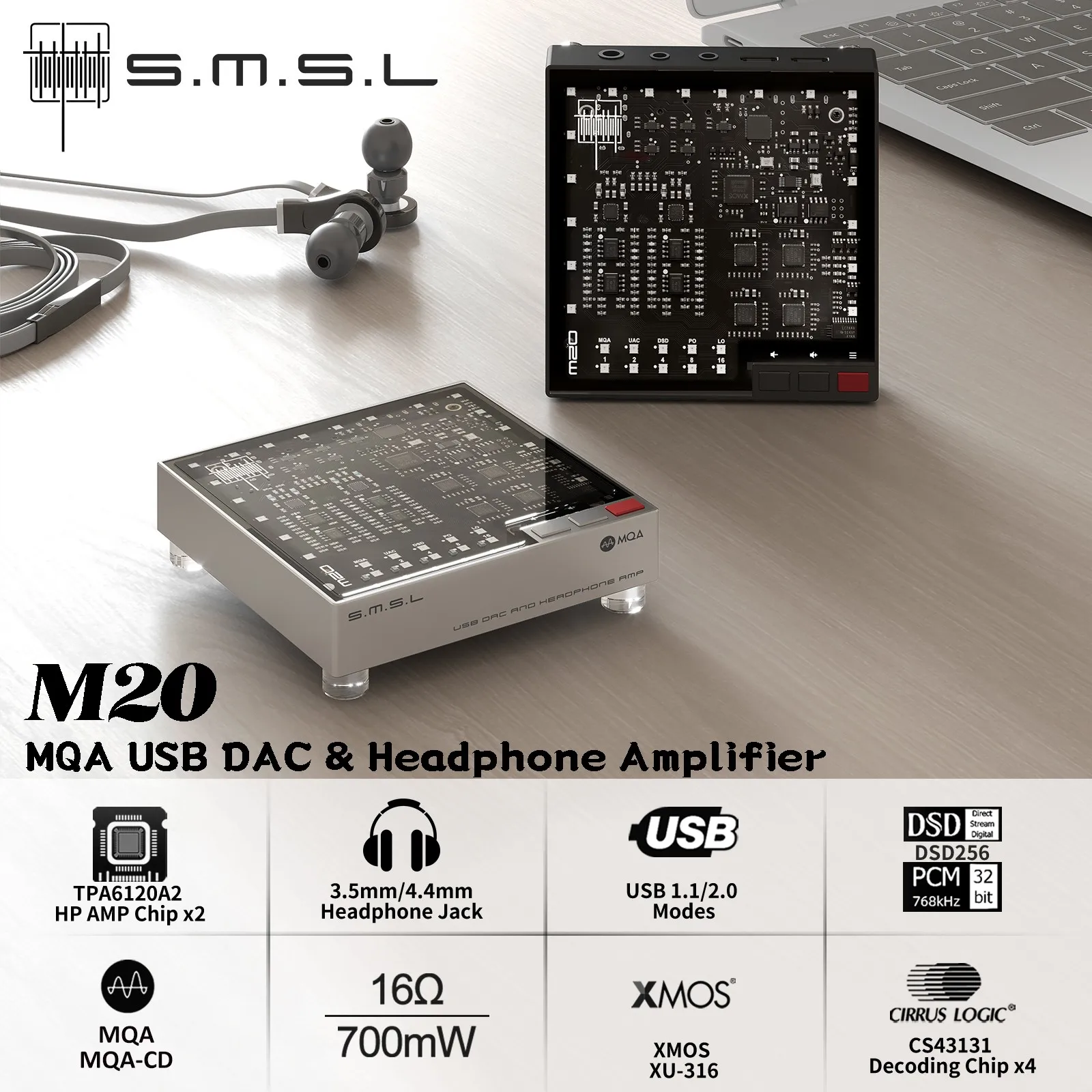 Smsl Headphone Amp And Dac Combo SU-6 DAC SH-6 Amplifier Desktop