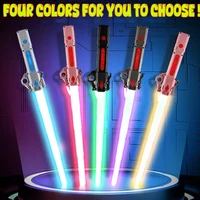 MYJCK Retractable Lightsaber Finger Rotating Laser Sword Flash Luminous Sound Cos Force Duels Battle Toy for Kids Adult Gifts 1