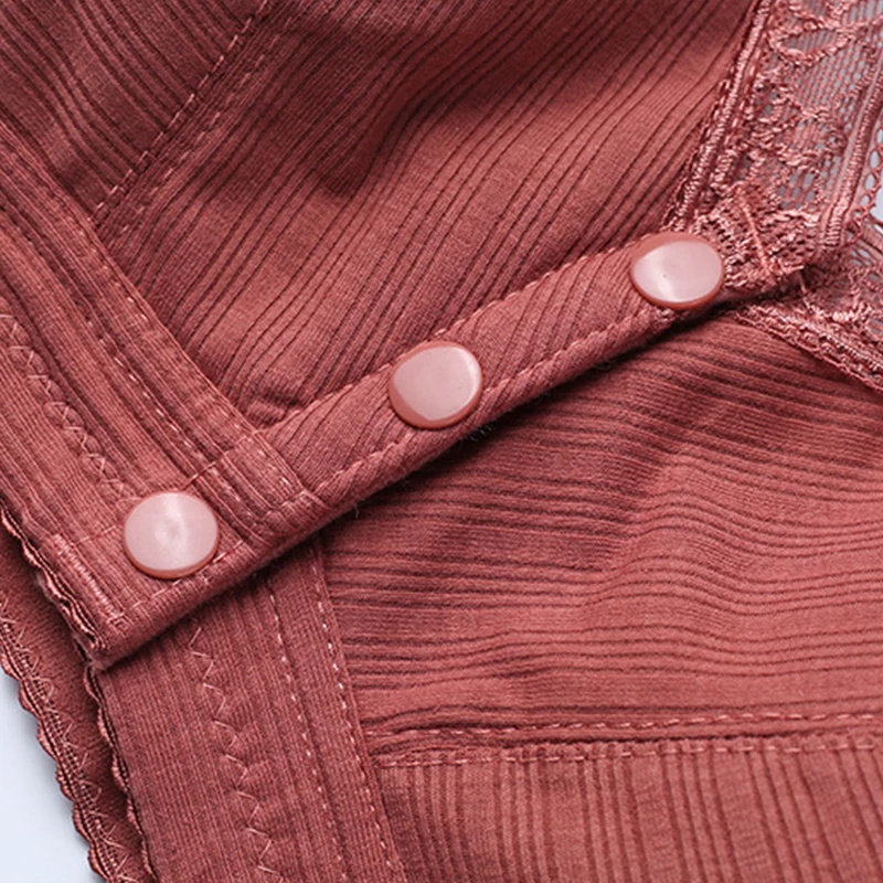 BreastFeeding Bra for Women Lace Maternity Underwear Breathable Soft Front Closure High Elasticity Strap Postpartum Nursing Bras 4