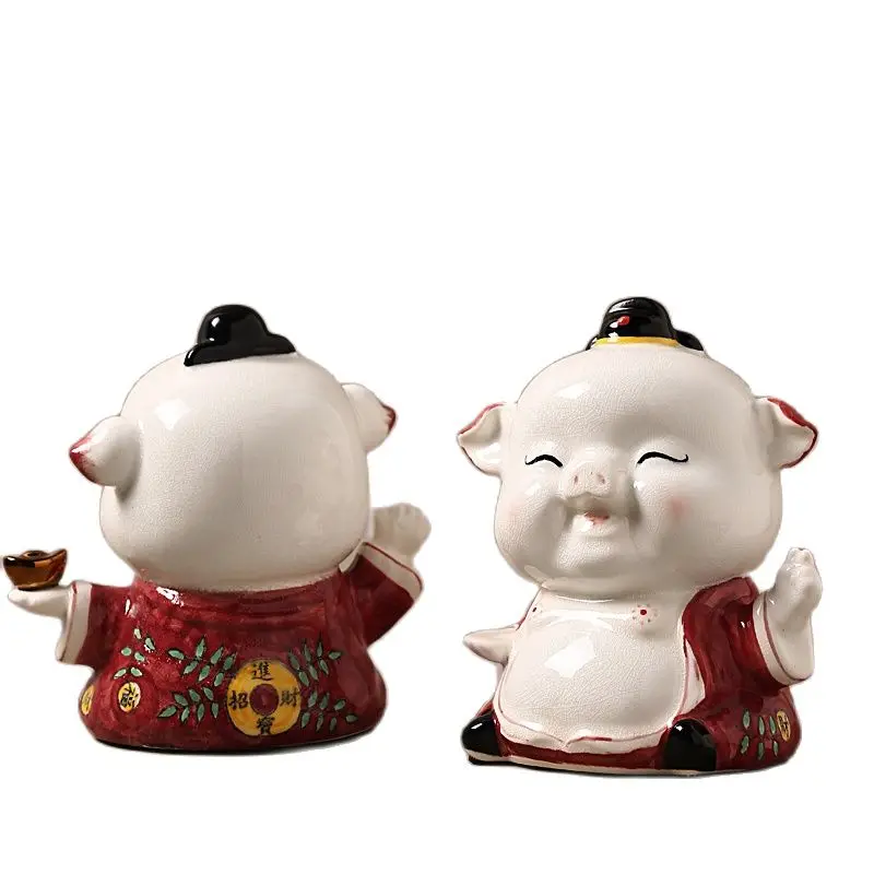 

Ceramic Pig Treasure Decoration Living Room Office Store Opening Gift Home Decoration Creative Desktop Decoration