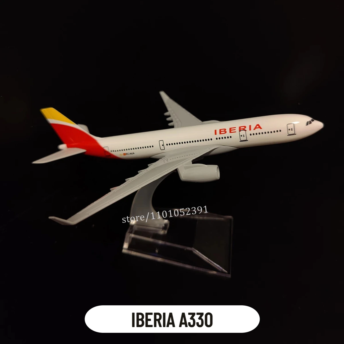 Scale 1:400 Metal Aivation Replica Spain Iberia A330 Airlines Aircraft Diecast Model 15cm Collectible Miniature Toys 1