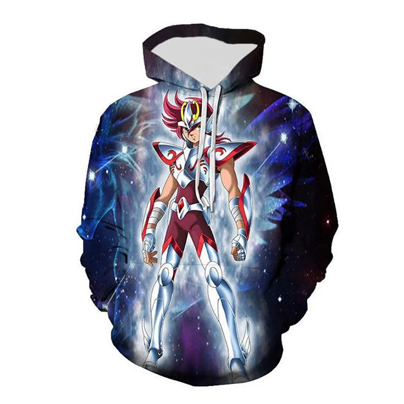 thumbnail image 1 of Sudadera con capucha con estampado 3D de Saint Seiya para hombre y mujer, suéter para niño, sudadera con capucha informal de moda para otoño e invierno, 1 of 5