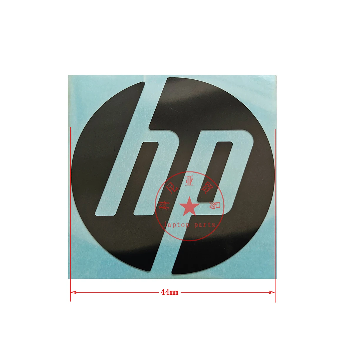 For HP Laptop LCD Cover Sticker Nameplate Plastic Version Rotundity Silver Black Green Purple 42MM 44MM 48MM keyboard stickers laptop sticker