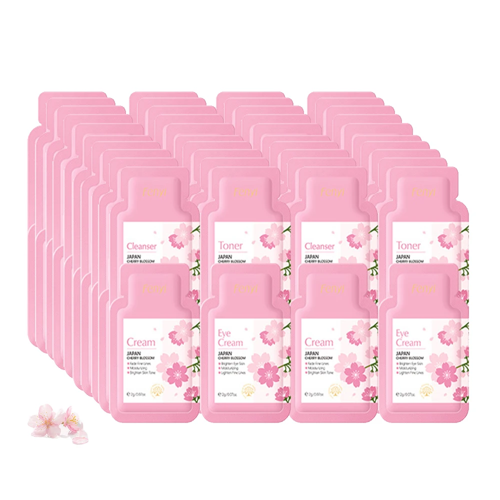40 Pezzi Set Per La Cura Della Pelle Del Viso Cherry Blossom Essence Crema Idratante E Crema Per Gli Occhi Al Collagene E Toner Per Il Viso E Kit Port