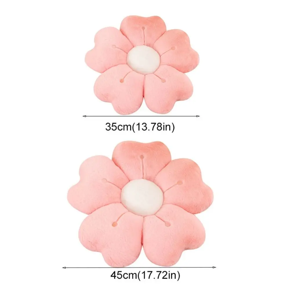 Kids Toy Plush Cherry Blossom Pillow Soft Flower Shaped Seat Cushion Easy Rebound Thickened Chair Cushion Bedroom
