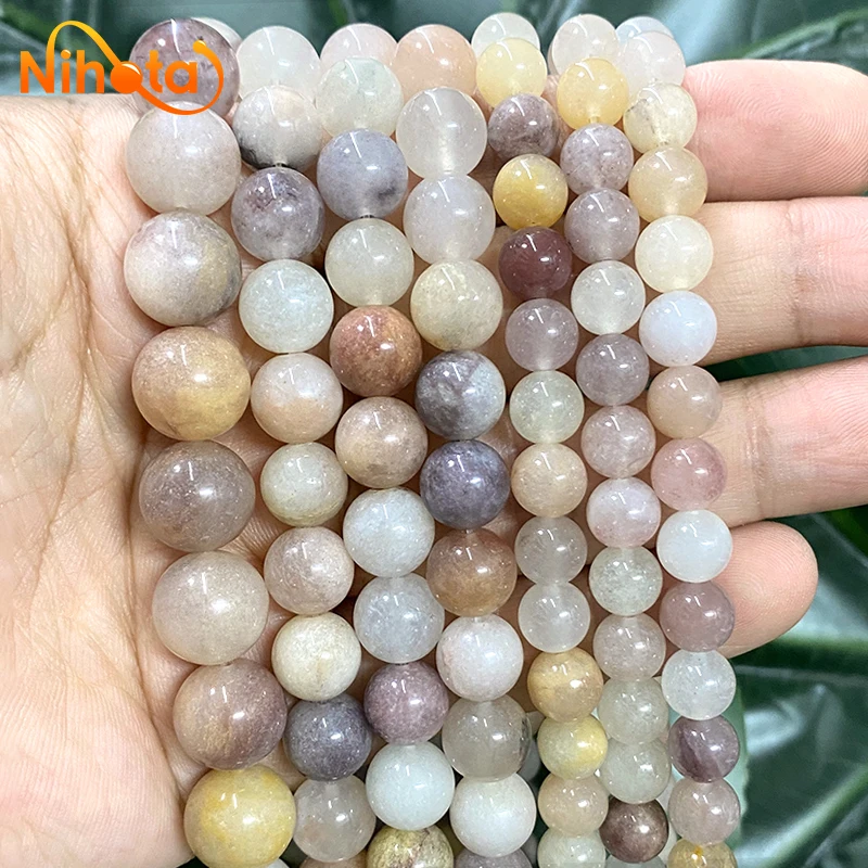 

Natural Stone Violet Jaspers Beads Smooth Round Loose Beads DIY Bracelet Ear Studs 4/6/8/10/12mm for Jewelry Making 15'' Strand