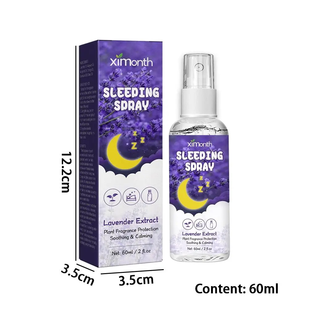 60ML Essential Lavender Stress Relieve Improve Mental Anxiety Sleep Aid Oil Nerve Relax Aromatherapy Lavender
