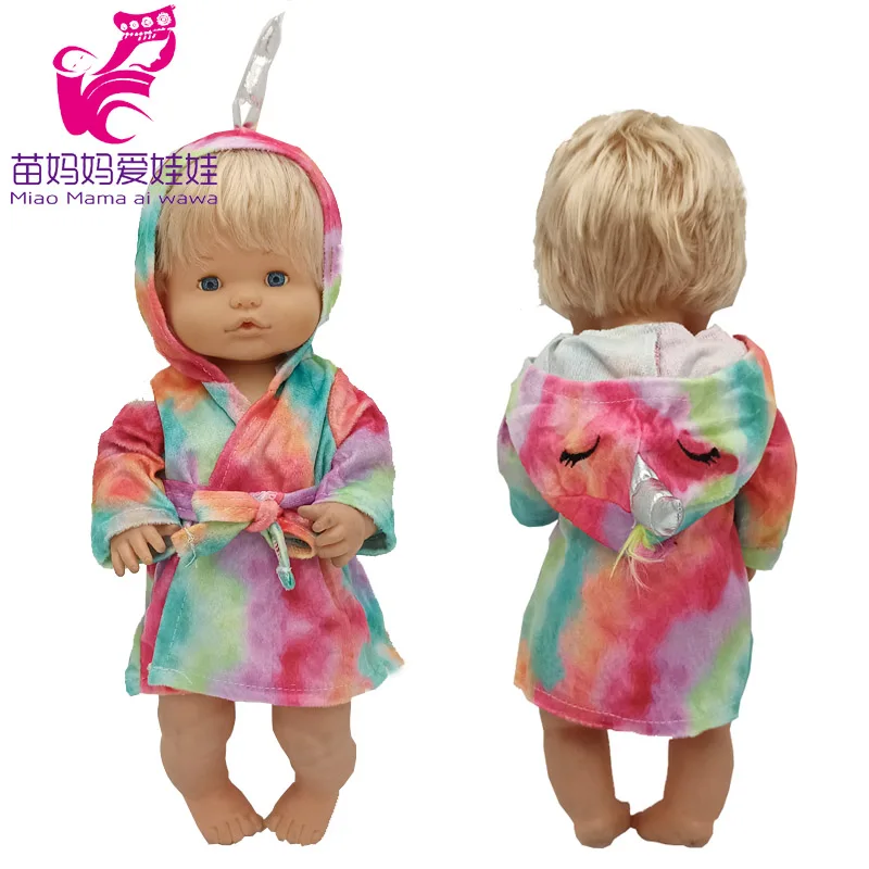 Roupão de pele com capuz para boneca Nenuco de 16 