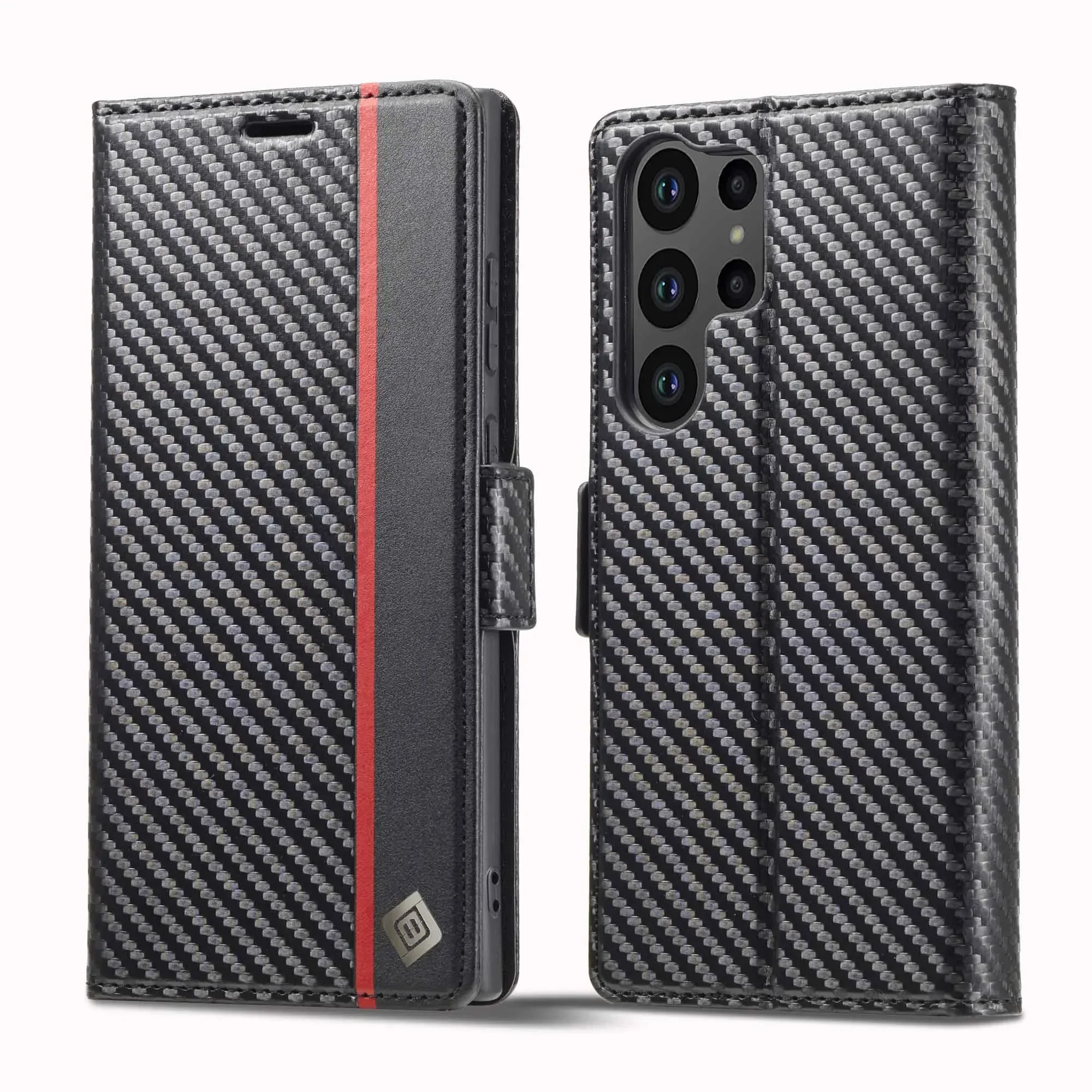 Premium Magnetic Leather Wallet Phone Case with Card Slot and Book Cover Design