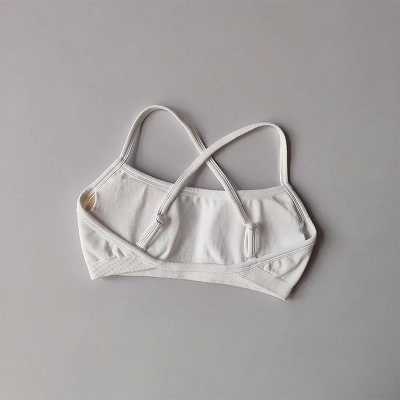 Nahtloser Yoga-Sport-BH für Damen mit verstellbaren, feinen Trägern, atmungsaktive Fitnessweste, schönes Rückendesign für das Training – Detail 13