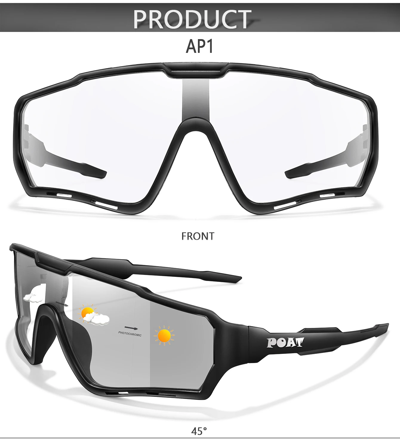 Cyklist iført solbriller i blandet skygge og sol