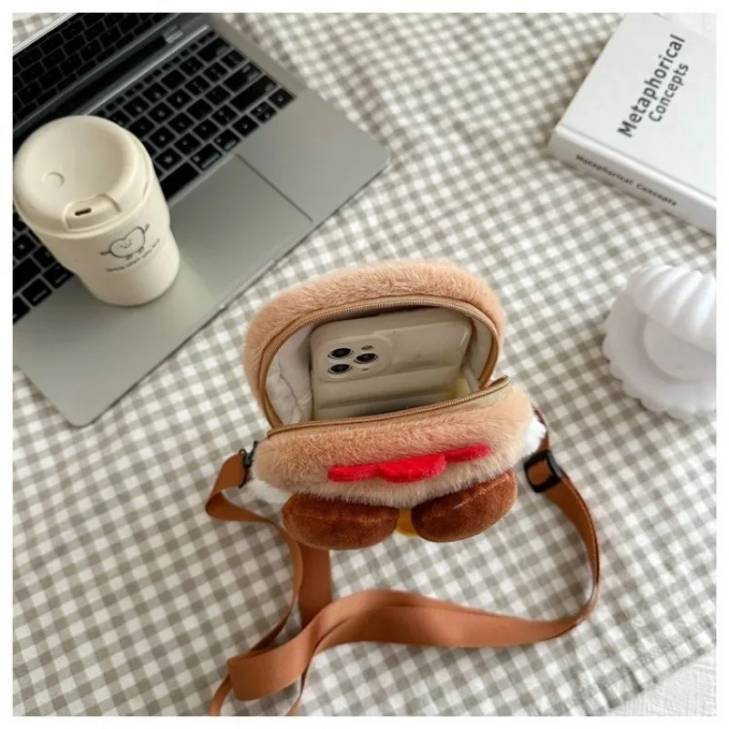 Cute Cuckoo Chicken Crossbody Bag ins Japanese Women's Backpack Lazy Wind Plush Cartoon Shoulder Casual Trend Bag 6
