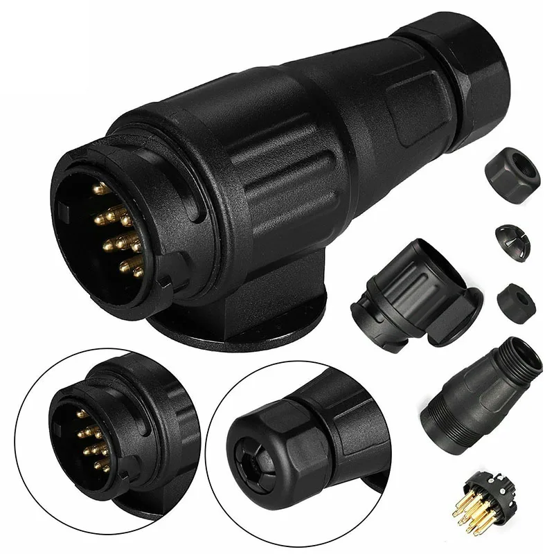 

New 12V 13 Pin Trailer Couplings Connector Waterproof Car Trailers Coupler Plug Professional Caravans Transfer Connection Socket