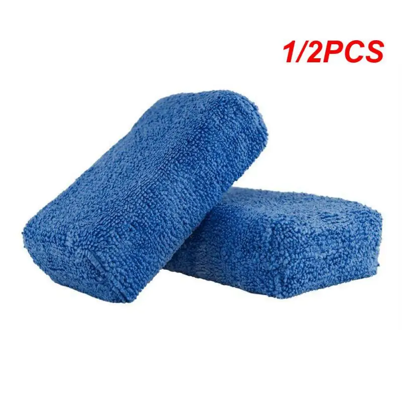 

1/2PCS Car Cleaning Sponge Cloths Car Cleaning Cloths Car Wax Polishing Pad Car Detailing Microfiber Applicators (Pack of 8)