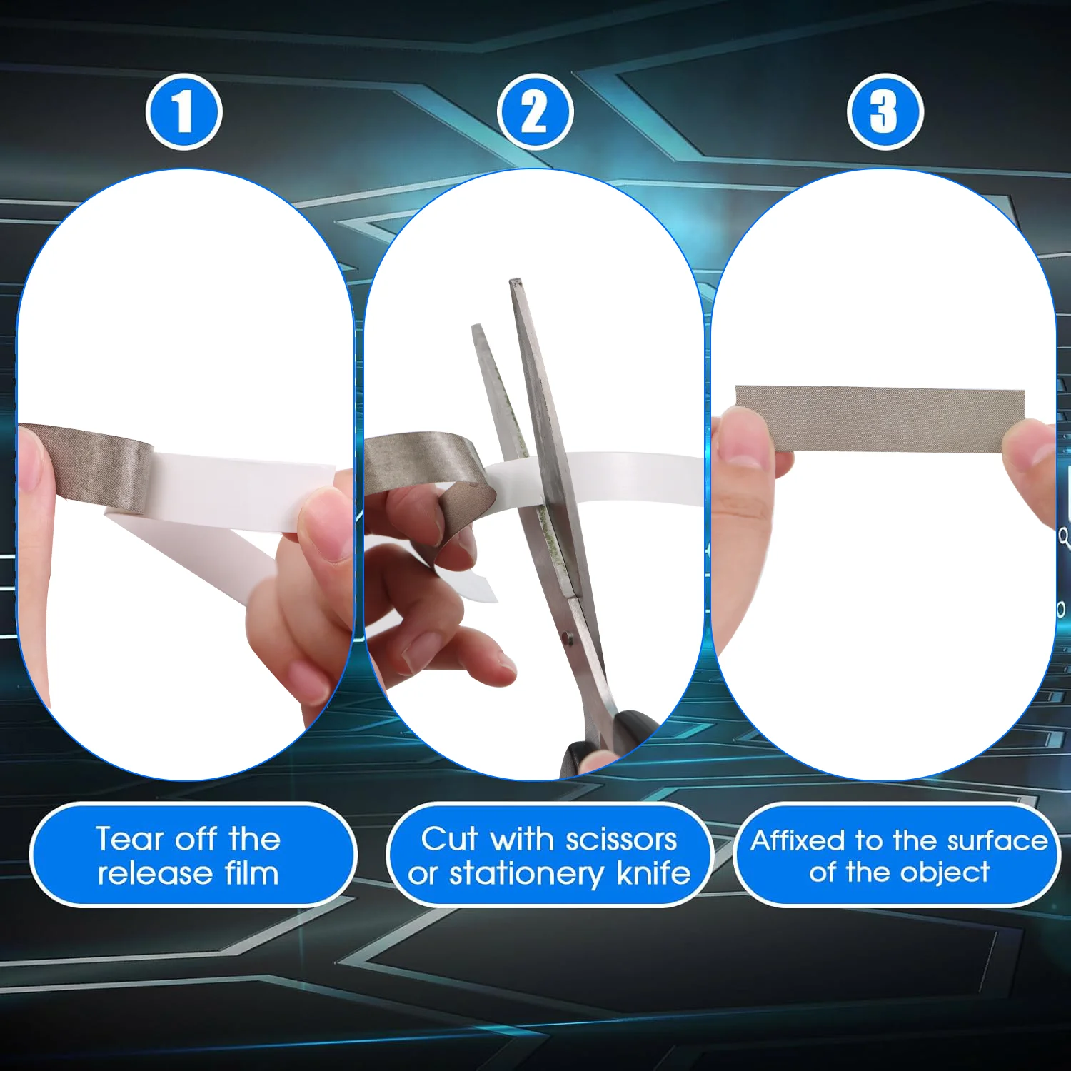 Double Conductive Faraday Fabric Tape for LCD Repair and EMI Shielding