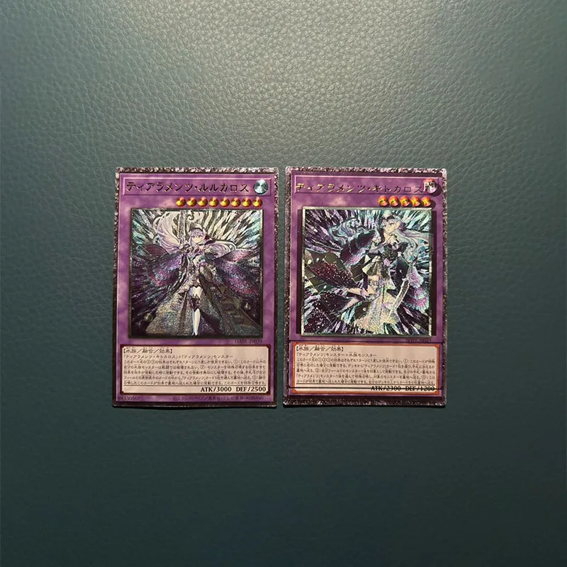 

2Pcs/set Anime Yu-Gi-Oh! Diy Utr Tearlaments Rulkallos Tearlaments Kitkallos Self Made Flash Card Game Collection Card
