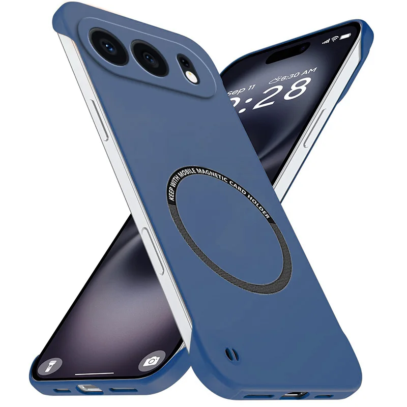 Ultra Slim Frameless Matte PC Case with Magsafe Wireless Charging and Shockproof Protection
