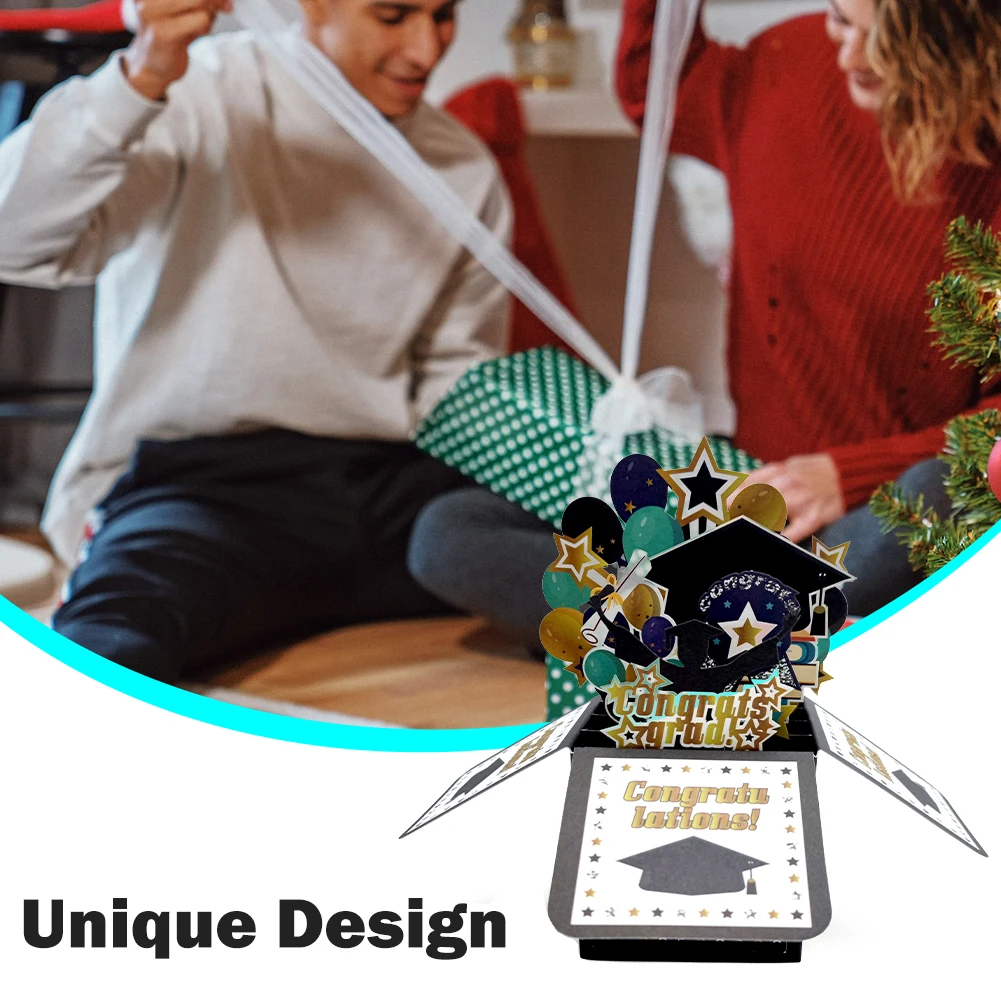 Greeting Cards Graduation Card Graduation Pop Up Card High School Cards 3D Popup Greeting Gift for Boy Girl