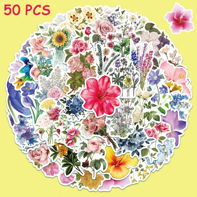 50/100PCS Cottagecore Art Stickers For Laptop Water Bottle Skateboard  Guitar Bike Scrapbook Wardrobe Popular Decal