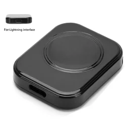 Magnetic Wireless Fast Charger with Type C Lightning Adapter (For Lightning Black)