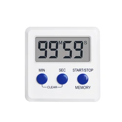 Enhanced Digital Timer with LED Display - Versatile for Kitchen, Sports, Study, and More (White)