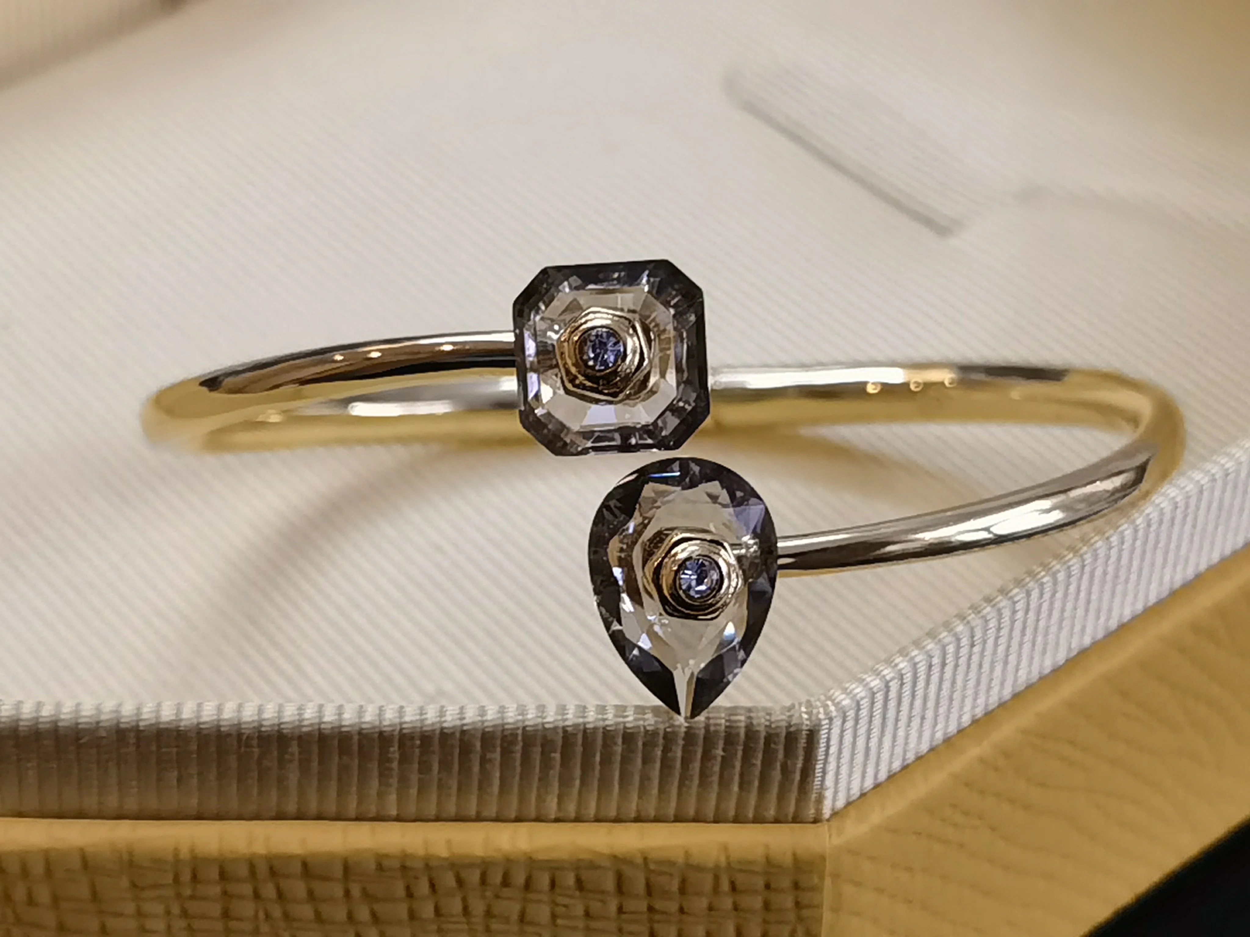 2025 High Quality Green Cut Crystal Necklace Bracelet Ring Geometric Earrings Exquisite for Women Stainless Steel Jewelry Set 4
