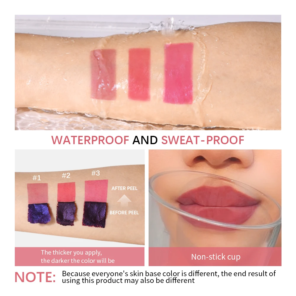 Waterproof Lip Resistant Lip Tints Stain Tint for Lips Stick Free Shipping Liquid Lipstick 24 Hours Water Resistant Lipsticks 6
