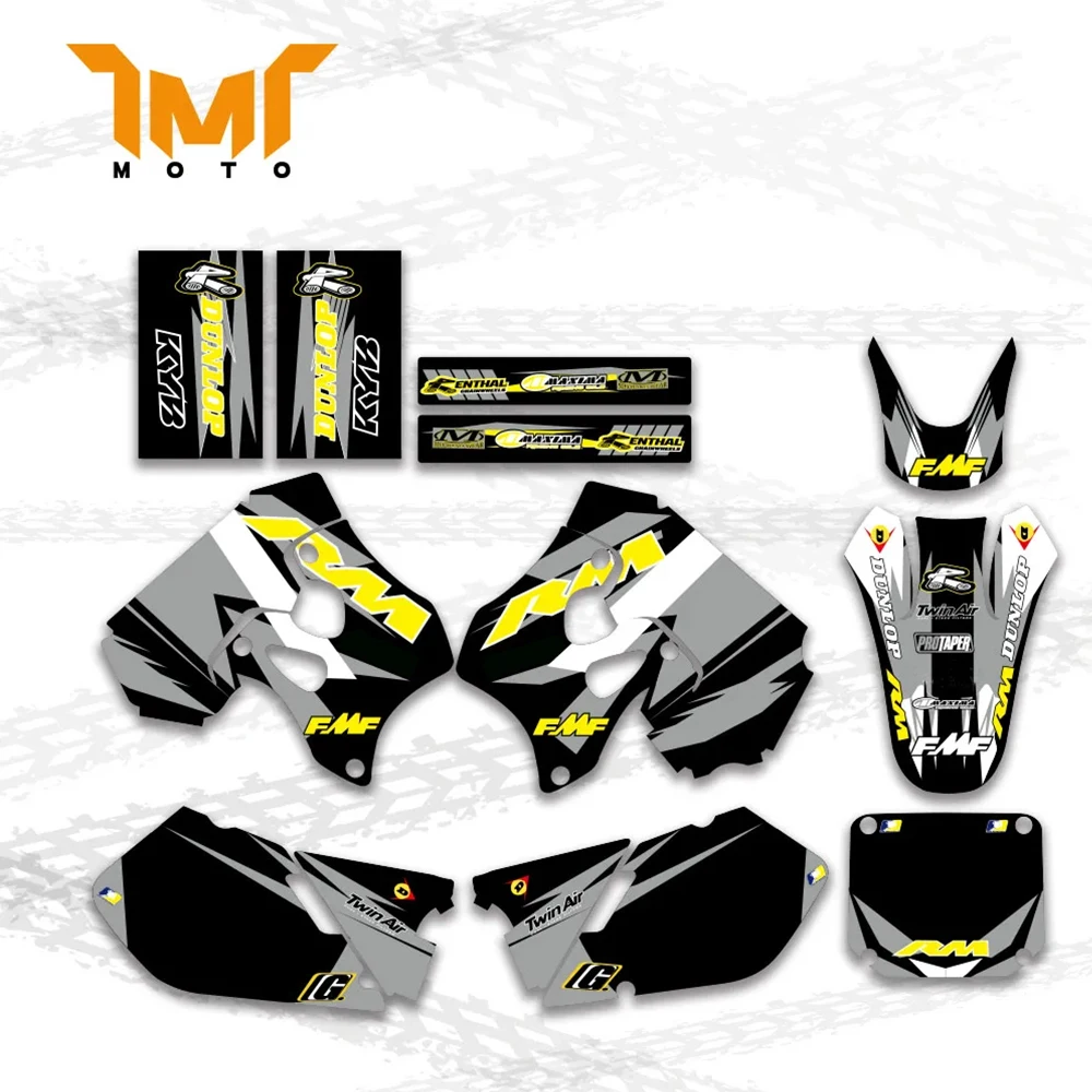 TMT Motorcycle Team Graphics Backgrounds Decals Stickers For Suzuki RM125 RM250 RN 125 250 1996 1997 1998 nicemot for suzuki rm 125 250 rm125 rm250 1993 1995 graphics background decals stickers motorcycle protector stickers custom