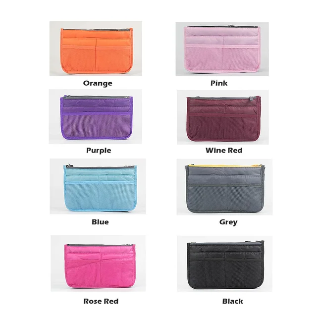 1 Pcs Szervező Betét Táska Nylon Utazási Beszúrás Kézitáska Pénztárca Nagy Vonalzási Hölgy Smink Kozmetikai (Nem Tartalmaz Mások) - Image 2