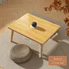 Small Coffee Table Low Table Solid Wood Sturdy Floor Table Desk for Sitting on The Floor, Storage and Living 3