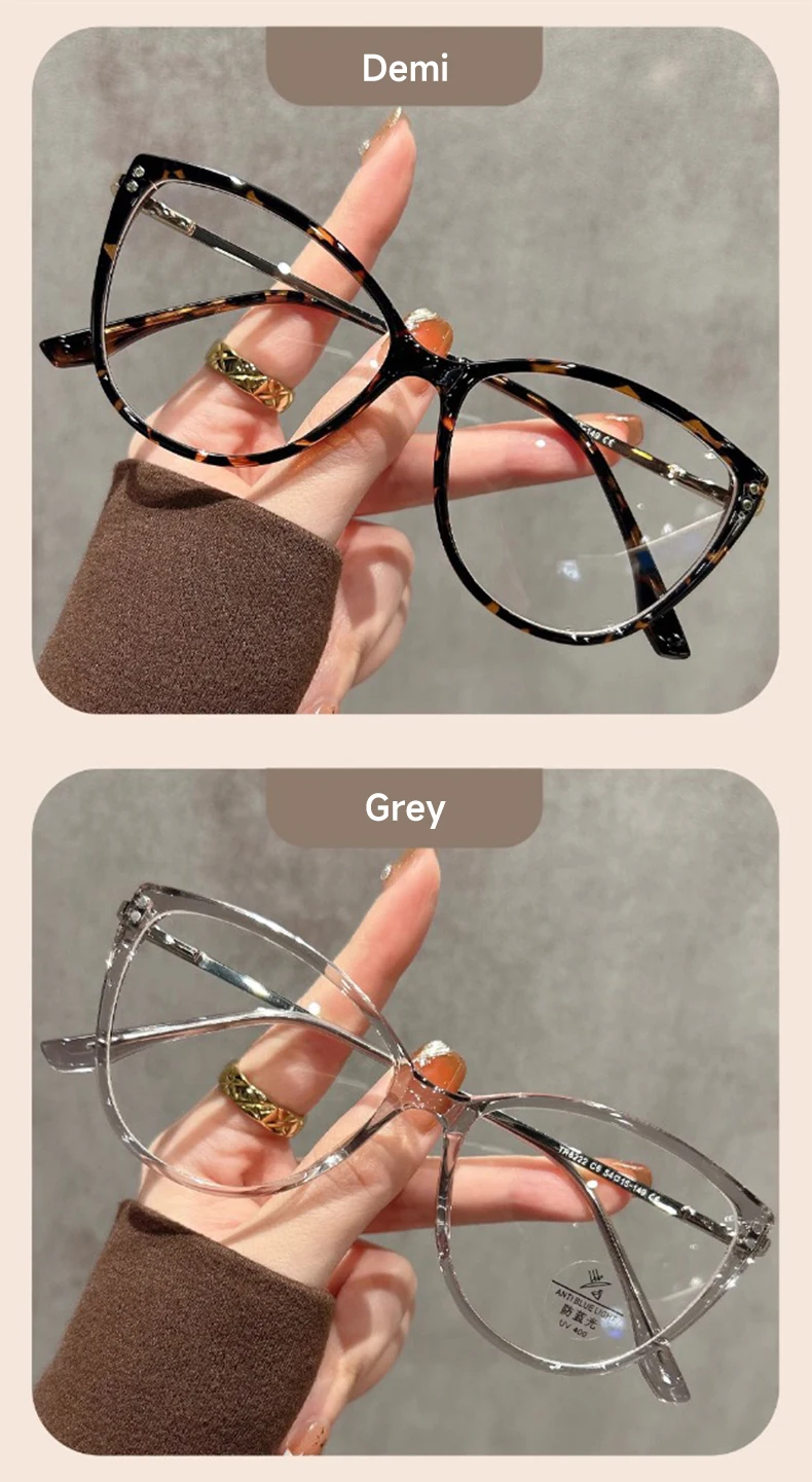 VICKY New Arrival Fashionable Cat-Eye Minimalist Design Women's Anti-blue Light Reading Glasses Custom Prescription Available S568a5ba1e9cd4c099207df9b84a6863fs