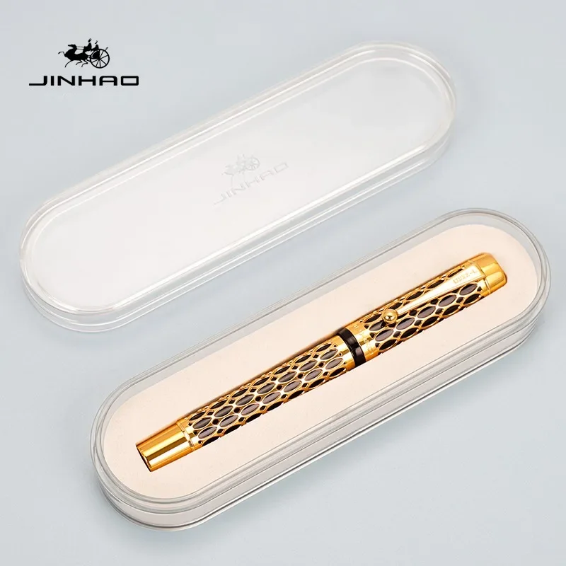 Jinhao 100 만년필, 우아한 송진 할로우 시리즈, EF, F, M 펜촉, 캘리그라피 잉크 펜, 문구류, 학교 사무용품, 고급 펜