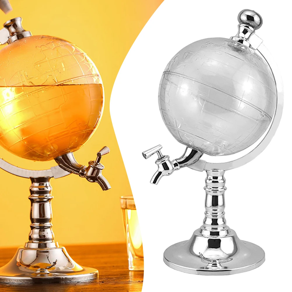 3.5L Decanter Dispenser Club Party Accessory Globe Shape Dispenser Beer Drink Dispenser for Home for Wine Liquors Whiskey Drinks