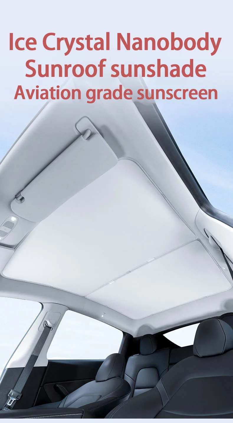 For Tesla New Model Y Juniper & Model 3 Highland 2019-2025 Sunroof Ice Cloth Buc