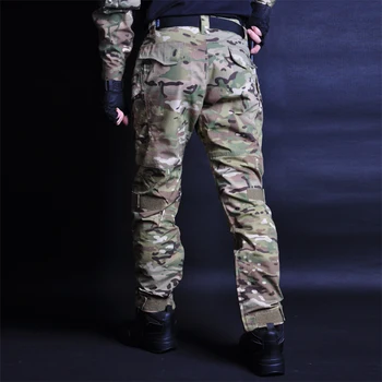 Pantalones tácticos Airsoft para exteriores, ropa militar de caza, pantalones de camuflaje del ejército, pantalones de Camping, reforzados con rodilla, duraderos 3