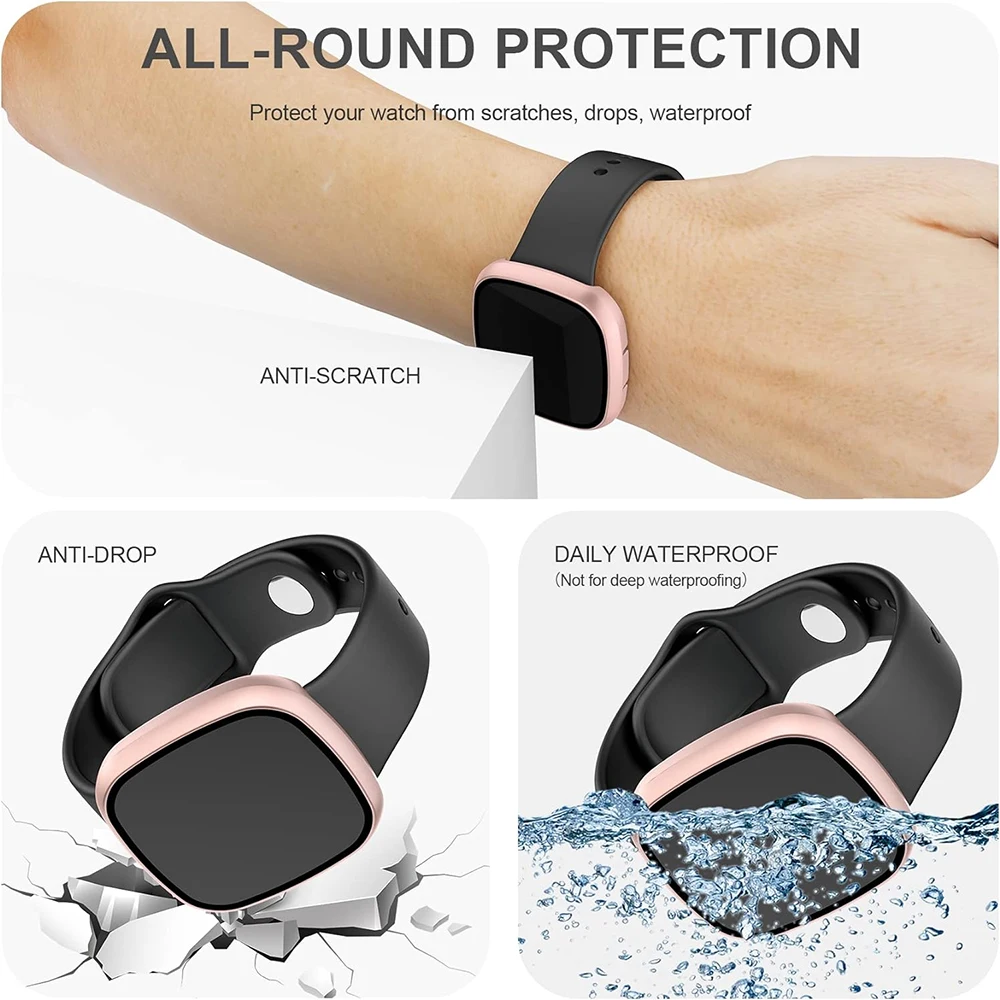 Glass+Case Full Protective Hard Matte Bumper Shell with Screen Protector