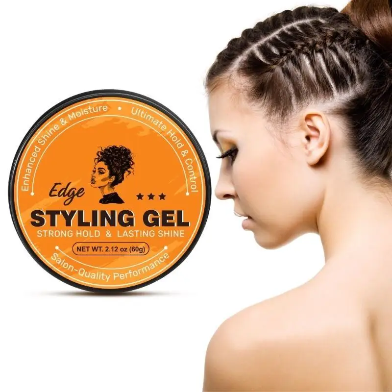 60g Hair Styling Gel Defining Styling Gel Strong Hold Hair for Curly X7JA