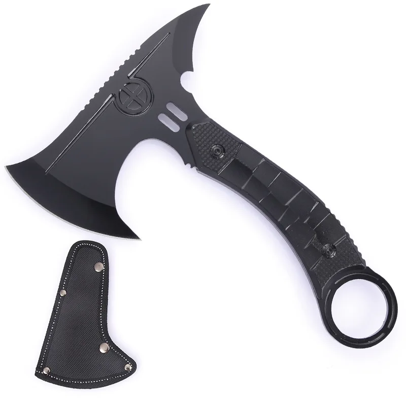 Outdoor multifunctional axe, camping, firefighting, self-defense, garden cutting, chopping wood, practical axe for home use 6