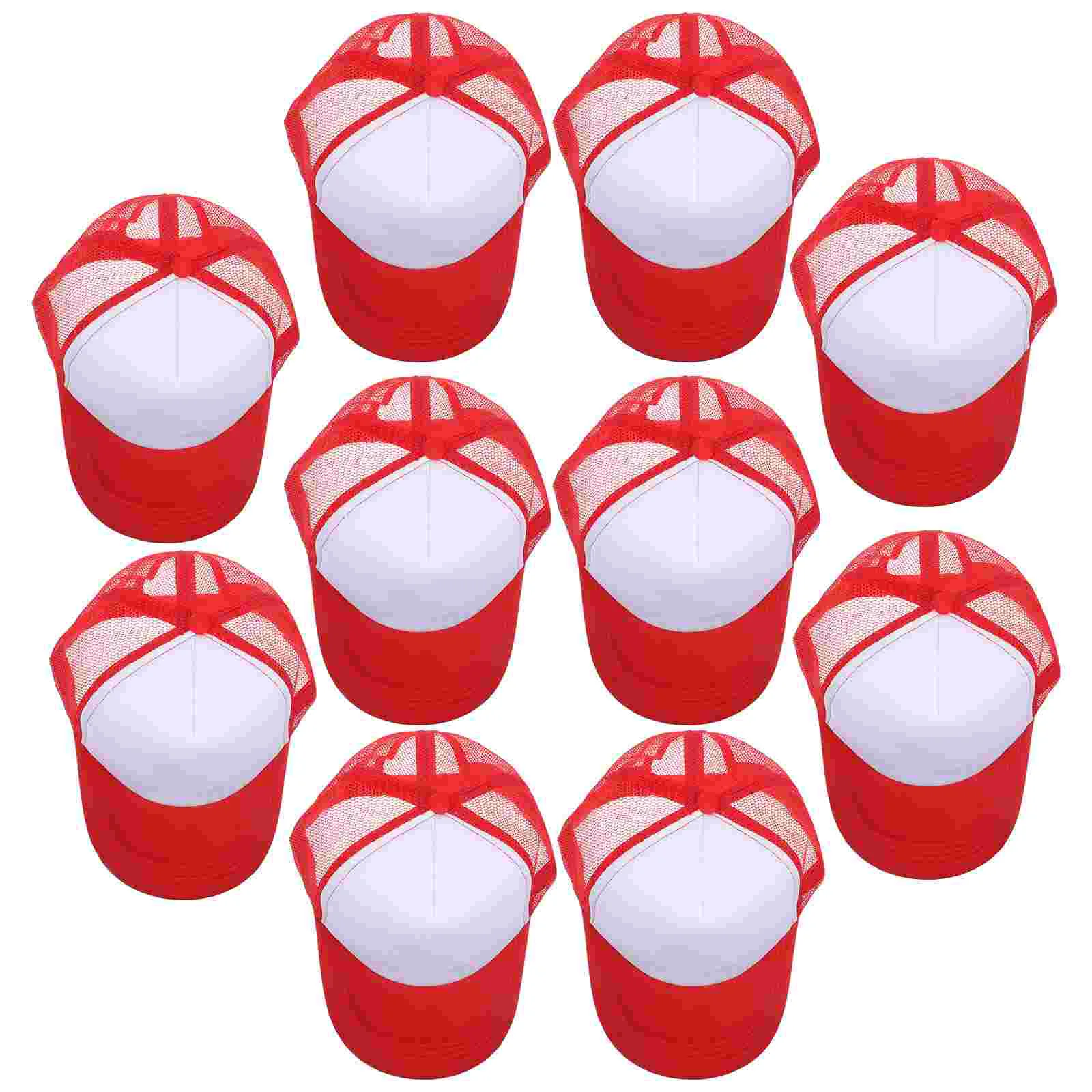 

10 Pcs Ladies Hats Mesh Baseball Cap Driver Trendy DIY Blank Caps Sponge Sublimation