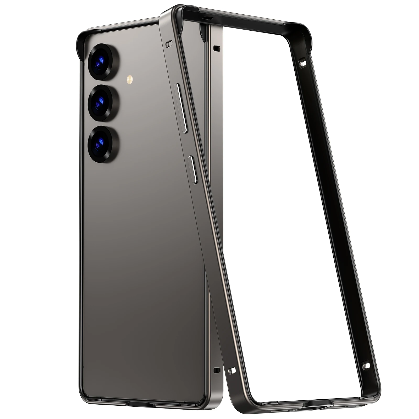 Titanium Gray Metal Bumper Case Cover - Premium Phone Accessory