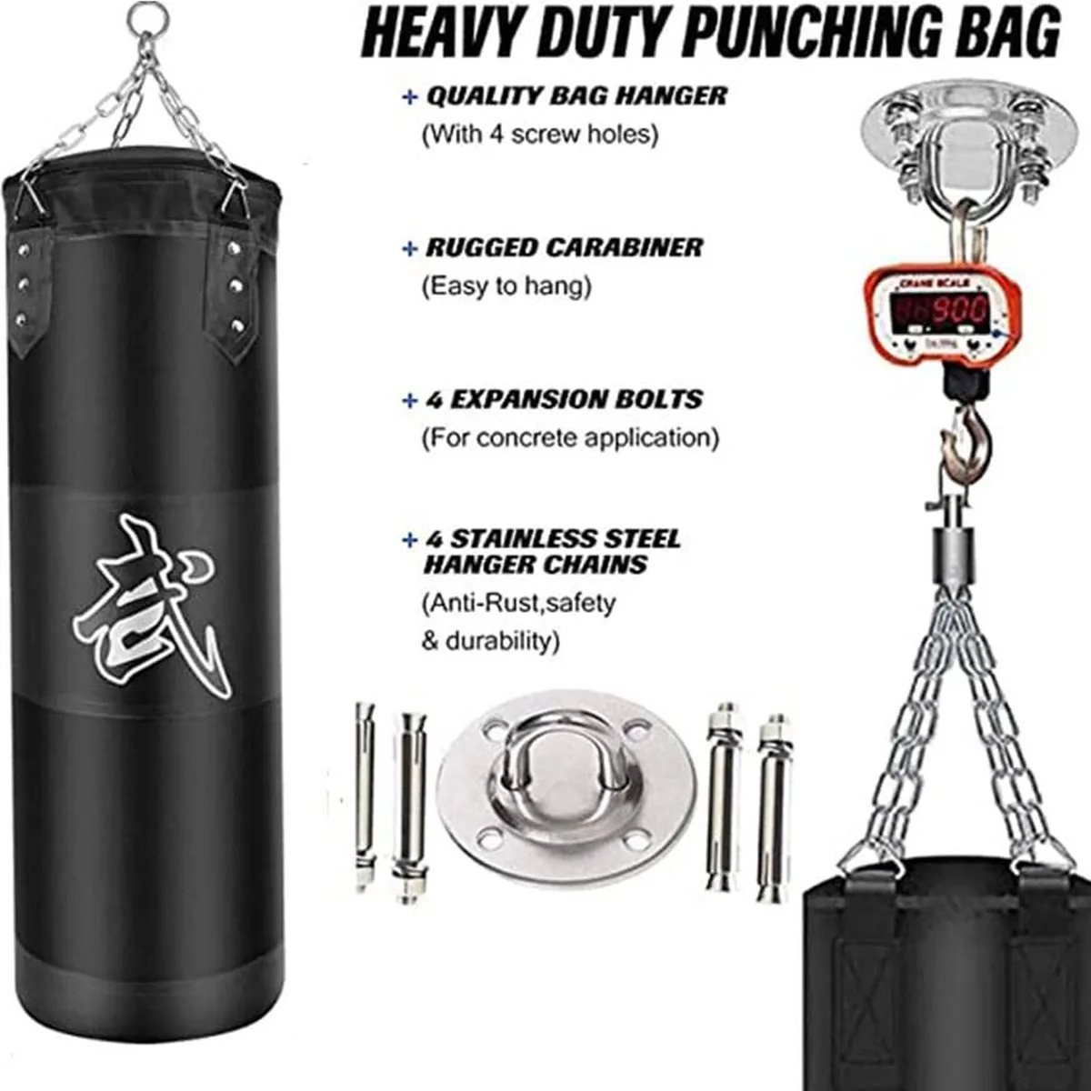 Bag Rack Heavy Duty Punching Bag Hanger Silent 500lb Capacity
