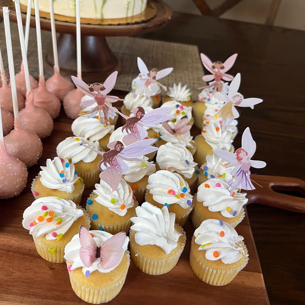 Fee Kuchen Topper Fee Geburtstag Dekoration Cupcake Topper Flügel Engel Fee Kuchen Topper Kuchen Dekoration