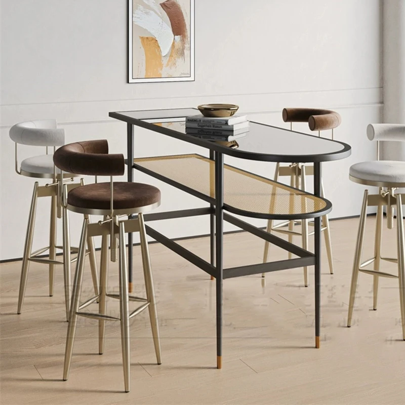 

Relaxing Modern Bar Chairs Round Ergonomic Counter Stool Designer Bar Chairs Living Room Party Taburetes Alto Home Decoration