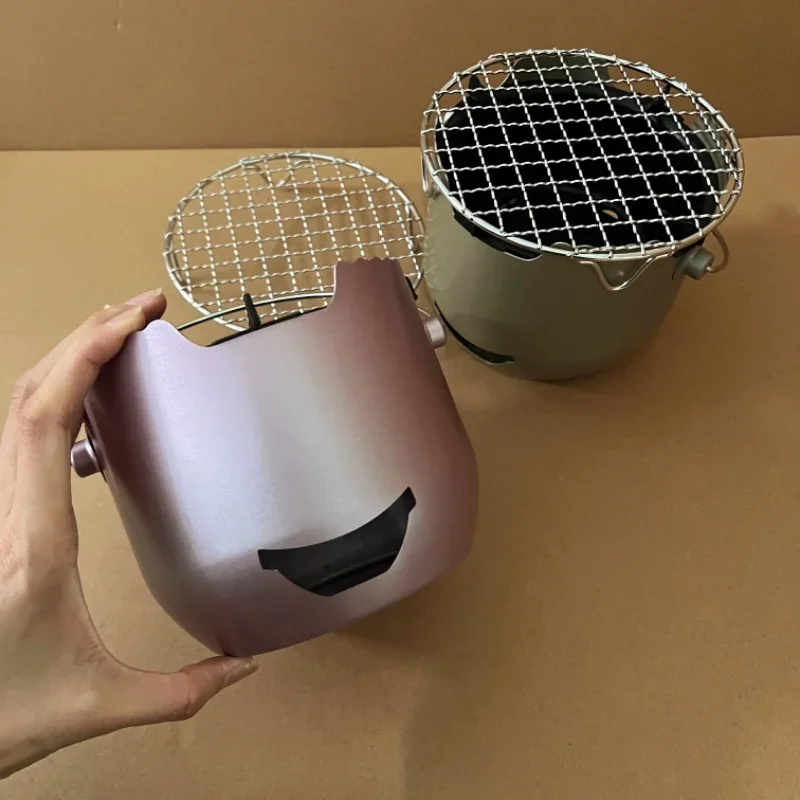 New Mini Carbon Stove Outdoor Portable Household Barbecue Stainless Steel Stove Cooking Tea Korean Style Barbecue Stove