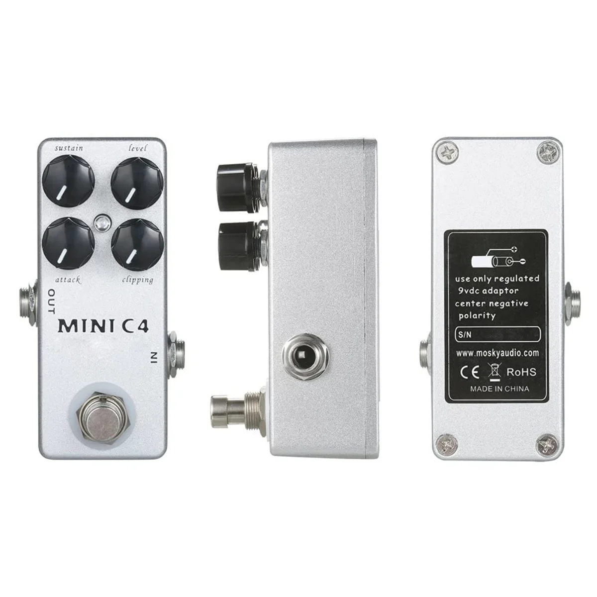 MOSKY Mini C4 Compressor Guitar Effect Pedal Metal Shell Pedal Effects True Bypass Guitar Parts Guitar Accessories 