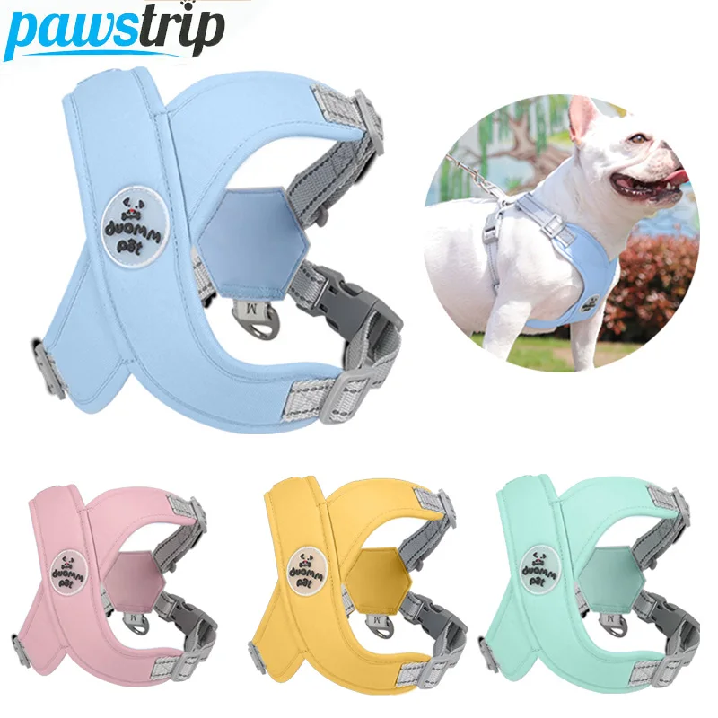 

X Shaped Pet Dog Harness for Small Medium Dogs Reflective Adjustable Puppy Harness French Bulldog Chihuahua Walking Lead Leash