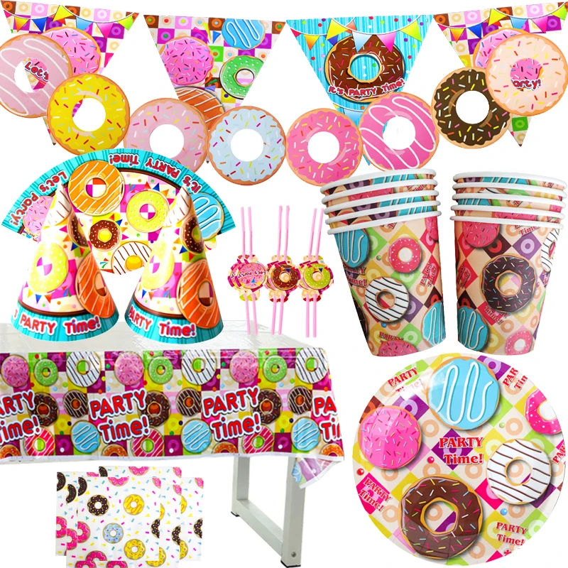 

Dessert Series Birthday Decoration Two Sweet Party Supplies Baby Shower Party Donuts DIY Dessert Cake Wedding Party Table