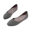 Lady Cheap Candy Color Western Larger Size 33-48 Pointy Closed Toe Cover Heels Flattie Women Single Ballerina Shoes Summer Style 2