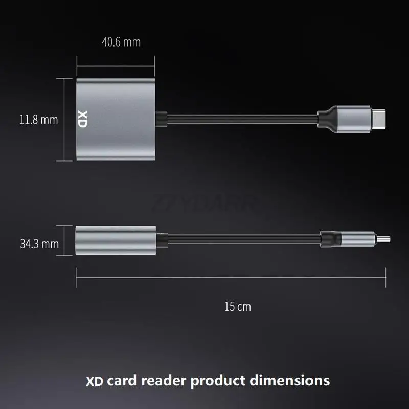 Card Reader XD Picture Card Reader USB C to XD Card Reader iPhone Adapter Compatible iPhone 15/MacBook Pro/Air