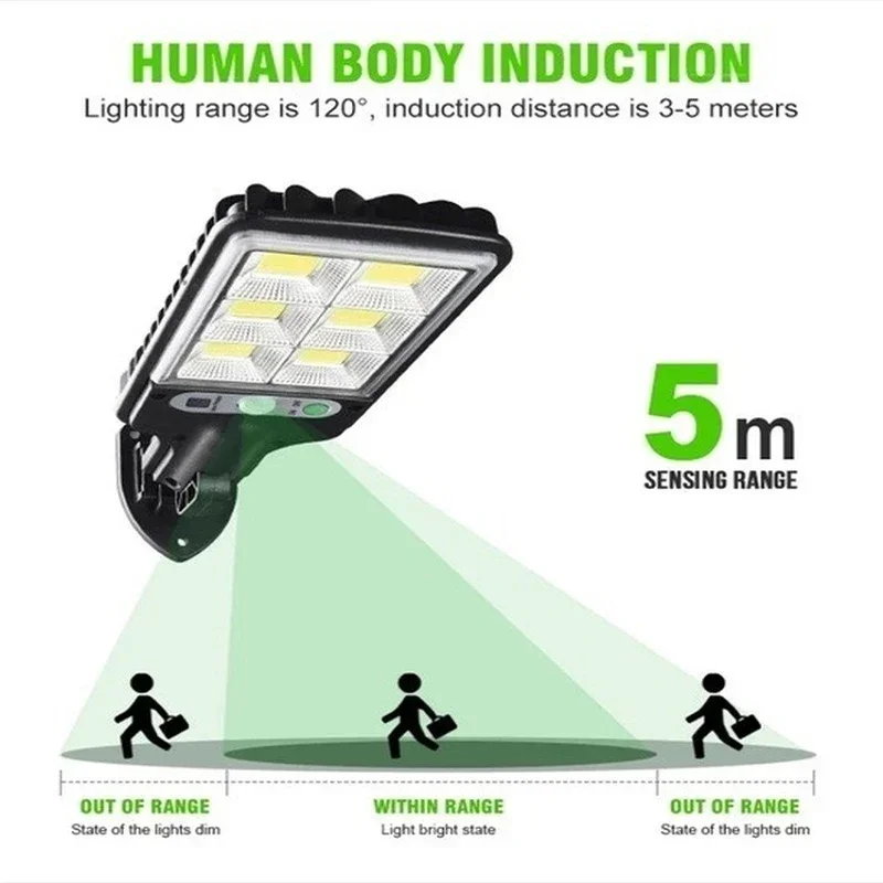 Description Picture 6 of itemSolar Street Lights Outdoor, Solar Lamp With 3 Light Mode Waterproof Motion Sensor Security Lighting for Garden Patio Path Yard